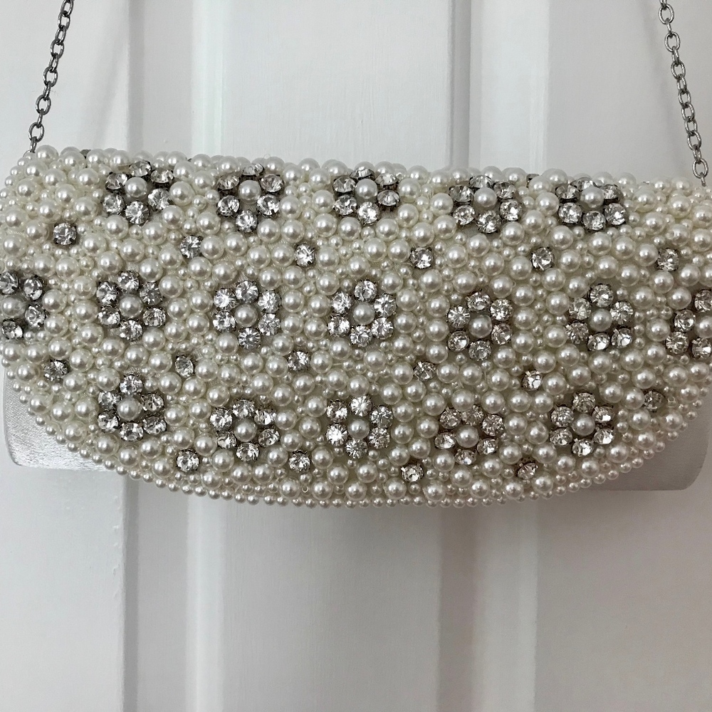 Lulu Townsend Pearl Embellished Clutch